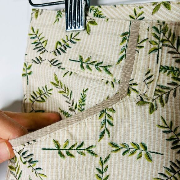 Cartonnier Women's Cream Medallion Charlie Trousers Cropped Pants Size 0 - Picture 12 of 14